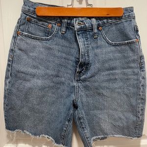 Madewell oversized jean shorts